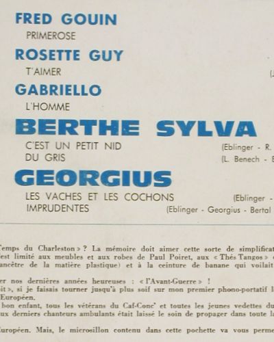 V.A.A L'Europeen vers 1930: avec Georgius,Berthe Sylva, Mayol.., Odeon (OSX 503), F, m &sol;vg+ Typ: LP Best.-Nr.: V7870 Preis: 9,00 Euro.