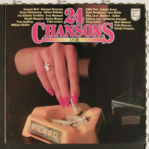 V.A.24 Chansons d'Or: Nana Mouskouri... Edith Piaf, Foc, Philips (6620 049), D, vg+&sol;m- Typ: 2LP Best.-Nr.: V7873 Preis: 9,00 Euro.