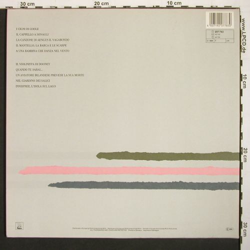 Branduardi Canta Yeats: Dieci Ballate su Liriche di W.B.Foc, Ariola (207 783), D, Foc, 1986 Typ: LP Best.-Nr.: V7544 Preis: 7,50 Euro.