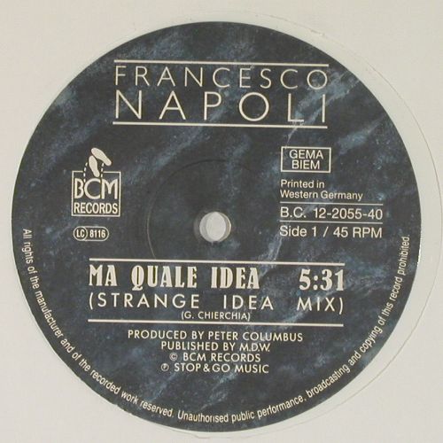 Napoli,Francesco: Balla Balla-Vol.2, rec.1 vg+&sol;vg+, BCM (B.C. 12-2104-Q), D Typ: 12"*2 Best.-Nr.: V7719 Preis: 5,00 Euro.