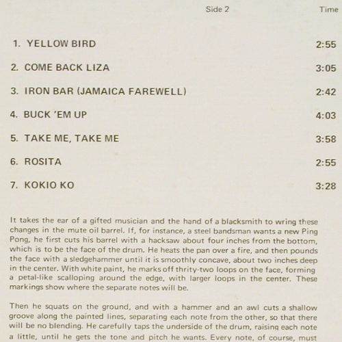 Barbados Steel: Steel Drums of Barbados, vg+/m-, Request Rec.(SRLP 10091), US,  - LP - V7906 - 9,00 Euro