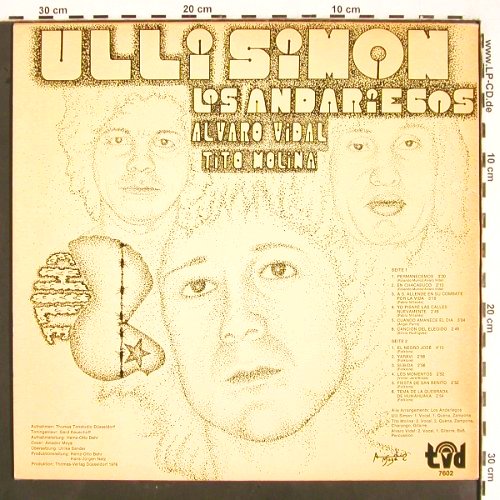 Los Andariegos: Folklore de Lateinamerika, tvd (7602), D, 1976 Typ: LP Best.-Nr.: V2404 Preis: 6,00 Euro