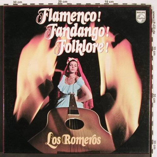 Los Romeros: Flamenco! Fandango! Folklore!(1967), Philips (6747 429), NL,Box Typ: 3LP Best.-Nr.: V2491 Preis: 12,50 Euro