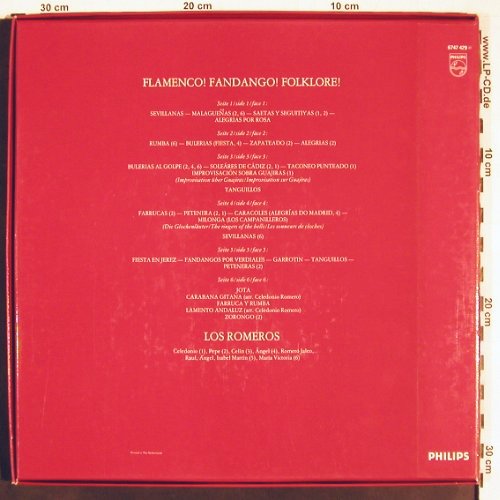 Los Romeros: Flamenco! Fandango! Folklore!(1967), Philips (6747 429), NL,Box Typ: 3LP Best.-Nr.: V2491 Preis: 12,50 Euro