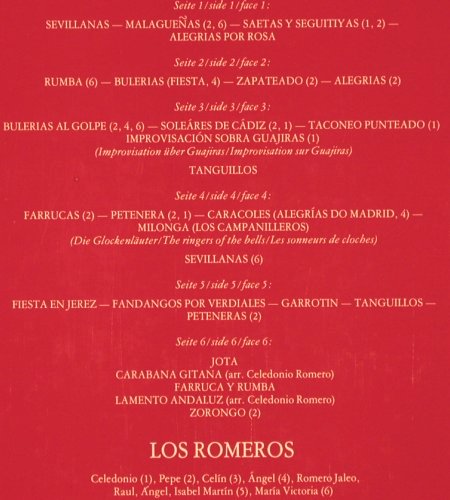 Los Romeros: Flamenco! Fandango! Folklore!(1967), Philips (6747 429), NL,Box Typ: 3LP Best.-Nr.: V2491 Preis: 12,50 Euro