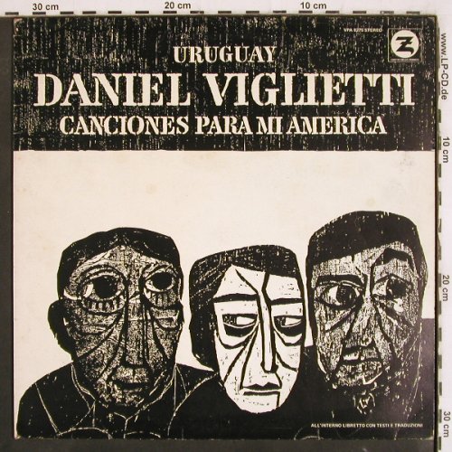 Viglietti,Daniel: Canciones Para Mi America, I Dischi Dello Zodiaco (VPA 8275), I, vg+/vg+, 1976 Typ: LP Best.-Nr.: V3829 Preis: 7,50 Euro