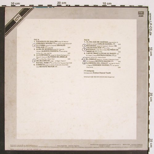 V.A.El Viejo Almacen: Tangos en Buenos Aires, vg+/vg+,woc, EMI (4599), Argentina, 1982 Typ: LP Best.-Nr.: V4909 Preis: 7,50 Euro