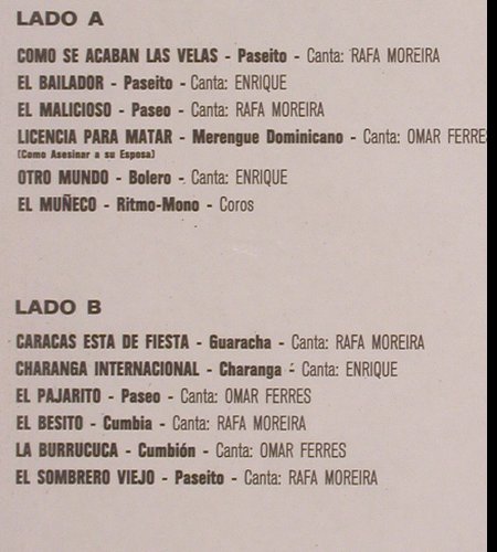 Orlando Y Su Combo: El Ritmo Inconfundible De Venezuela, Discomoda(DCM 532), Venezuela,  - LP - V4910 - 12,50 Euro