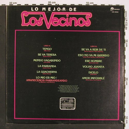 Los Vecinos: Lo Mejor De (Merengue), Palacio(LPS-99942), Venezuela,  - LP - V4931 - 12,50 Euro