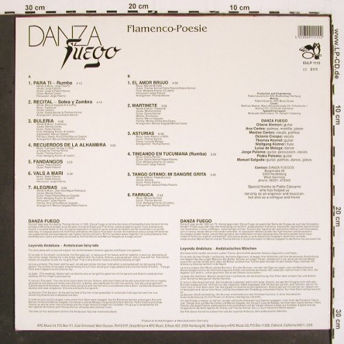 Danza Fuego: Flamenco-Poesie, ARC (EULP 1115), D Typ: LP Best.-Nr.: V5343 Preis: 6,00 Euro
