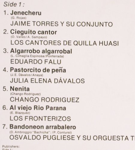 V.A.Argentine (1962-1971): Songs & Sound The World Around, Philips (6347 196), NL, 1973 Typ: LP Best.-Nr.: V6488 Preis: 7,50 Euro.