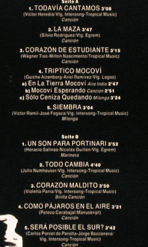 Sosa,Mercedes: Todavia Cantamos!, Tropical Music(680.012), D, 1986 - LP - V7755 - 7,50 Euro