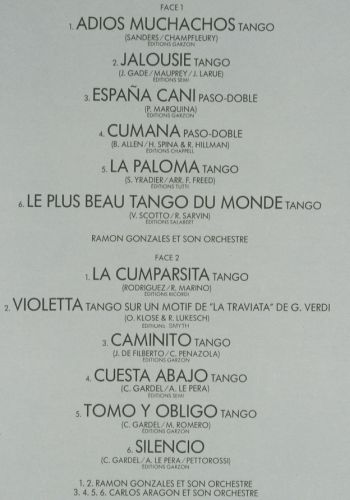 V.A.Tangos et Pasos: Orch.Ramon Gonzales et C.Aragon, Contour (6885.553), F Typ: LP Best.-Nr.: V7878 Preis: 7,50 Euro.
