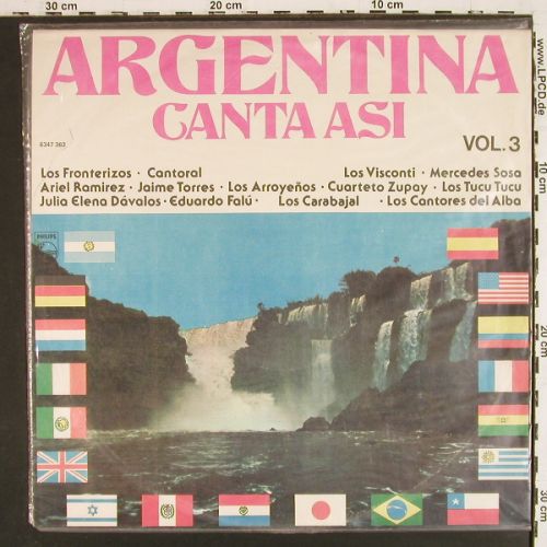 V.A.Argentina Canta Así Vol.3: Los Fronterizos.. Los Carabajal,vg+, Philips, vg+&sol;m- (6347 363), Uruguaya, 1978 Typ: LP Best.-Nr.: V7883 Preis: 9,00 Euro.