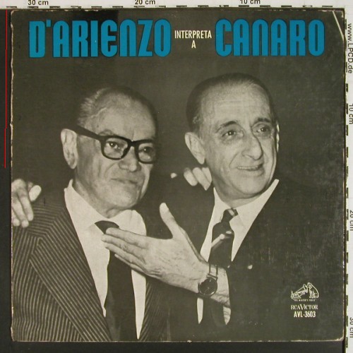 D'Arienzo,Juan y su Orquesta tipica: Interpreta a Canaro, vg+/vg-, RCA(AVL-3603), Argentien, 1965 - LP - V7964 - 35,00 Euro