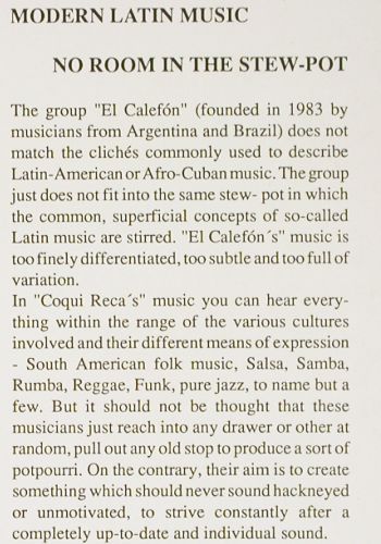 Reca,Coqui Y El Calefon: Bon Bon Bar, Face(FM 50004), CH, 1989 - LP - Y219 - 7,50 Euro