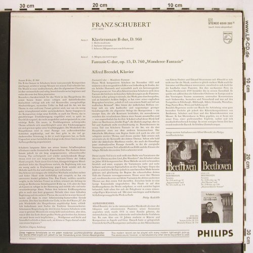 Schubert,Franz: Sonate B-dur,D.960 / Wanderer-Fanta, Philips (6500 285), NL, 1972 Typ: LP Best.-Nr.: K1368 Preis: 9,00 Euro