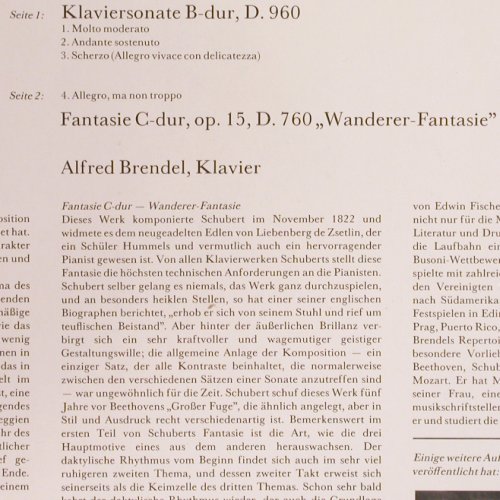 Schubert,Franz: Sonate B-dur,D.960 / Wanderer-Fanta, Philips (6500 285), NL, 1972 Typ: LP Best.-Nr.: K1368 Preis: 9,00 Euro