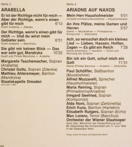 Strauss,Richard: Szenen aus Opern von, Foc, Acanta (DE 23.280/81), D, Mono, 1979 Typ: 2LP Best.-Nr.: K1384 Preis: 9,00 Euro