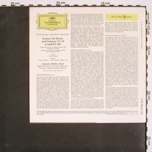 Mozart,Wolfgang Amadeus: Konzerte für Klavier und Orch,Nr.20, D.Gr. (LPE 17 226), D,Mono, 1963 Typ: 10" Best.-Nr.: K1391 Preis: 12,50 Euro