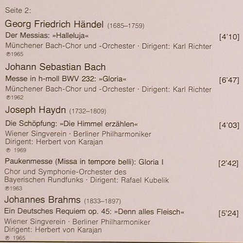 V.A.Die Himmel rühmen: Beliebte Chöre. Beeth., Schubert.., D.Gr. Favorit (2535 609), D, 1978 Typ: LP Best.-Nr.: K1397 Preis: 6,00 Euro