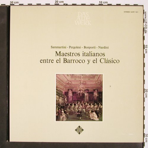 V.A.Maestros italianos entre el: Borroco y el Clasico, Telefunken, Muster (SAWT 9415), E, 1974 Typ: LP Best.-Nr.: K1398 Preis: 7,50 Euro