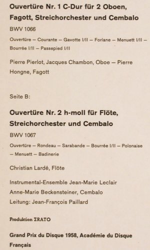 Bach,Johann Sebastian: Ouvertüren f.Orchester,BWV1066,1067, Christophorus (CGLP 75 735), D, Mono Typ: LP Best.-Nr.: K1405 Preis: 7,50 Euro