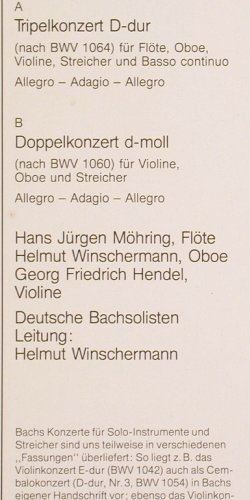 Bach,Johann Sebastian: Tripelkonzert D-dur, Doppelk.d-moll, Musicaphon(BM 30 SL 4201), D, 1980 - LP - K1412 - 9,00 Euro