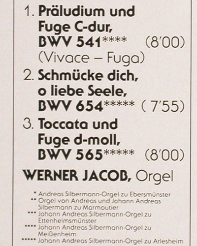 Bach,Johann Sebastian: Orgelwerke,Toccata uFuge d-moll,565, EMI(7 69390 1), D, Ri, 1988 - LP - K1413 - 7,50 Euro