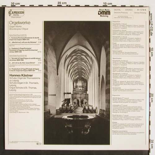 Bach,Johann Sebastian: Orgelwerke,Toccata uFuge d-moll,565, Capriccio(41 578 6), D, 1984 - LP - K1414 - 7,50 Euro