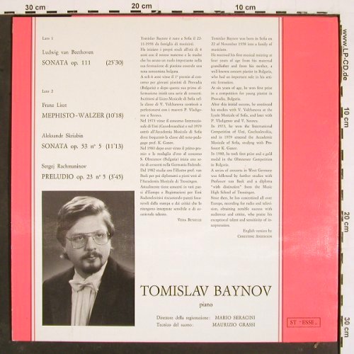 Baynov,Tomislav: Beeth. Op.111, Liszt,Skriabin,Rachm, ST.Esse (TS.B 1), I Typ: LP Best.-Nr.: K1415 Preis: 12,50 Euro