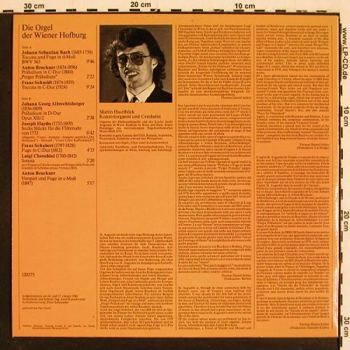 V.A.Die Orgel der Wiener Hofburg: J.S.Bach..Bruckner,Martin Haselböck, PAN(120375), A, 1980 - LP - K1429 - 6,00 Euro