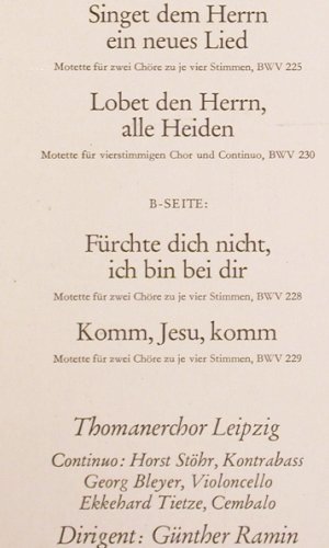 Bach,Johann Sebastian: Motetten,  BWV 225,230,228,229, Heliodor (89 709), D Typ: LP Best.-Nr.: K1439 Preis: 9,00 Euro