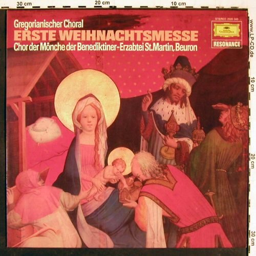 Mönche der Benediktiner-Erzabtei: St.Martin, Beuron. Foc (1959), D.Gr. Resonance (2535 345), D, Ri Typ: LP Best.-Nr.: K1445 Preis: 6,00 Euro