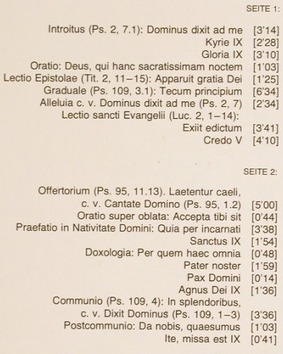 Mönche der Benediktiner-Erzabtei: St.Martin, Beuron. Foc (1959), D.Gr. Resonance (2535 345), D, Ri Typ: LP Best.-Nr.: K1445 Preis: 6,00 Euro