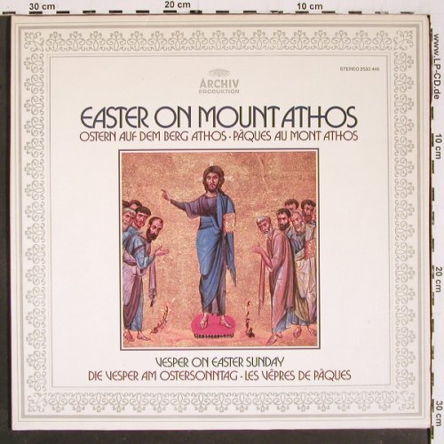 V.A.Ostern auf dem Berg Athos: Vol.III:Vesper am Ostersonntag, Foc, Archiv (2533 446), D, 1980 Typ: LP Best.-Nr.: K1447 Preis: 7,50 Euro