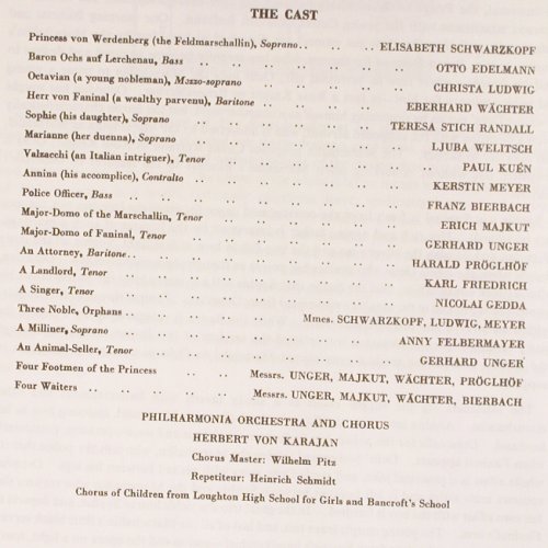 Strauss,Richard: Der Rosenkavalier, Box, Libretto, EMI (SLS 810), UK, Ri Typ: 4LP Best.-Nr.: K1448 Preis: 14,00 Euro
