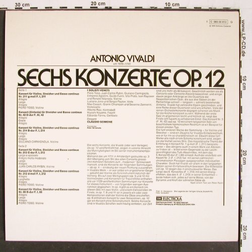 Vivaldi,Antonio: Sechs Konzerte,Violine,Streicher..., EMI /Erato Serie (C 065-30 913 Q), D, 1976 Typ: LP Best.-Nr.: K1454 Preis: 7,50 Euro