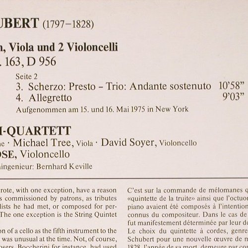 Schubert,Franz: Quintet In C Major Op.163,D.956, RCA (26.41355), D, 1975 Typ: LP Best.-Nr.: K1462 Preis: 7,50 Euro