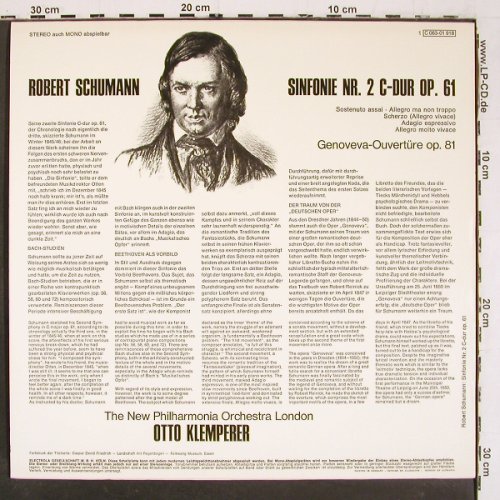 Schumann,Robert: Sinfonie Nr.2 C-Dur,Genoeva,op61,81, EMI (C 063-01 918), D Typ: LP Best.-Nr.: K1463 Preis: 9,00 Euro