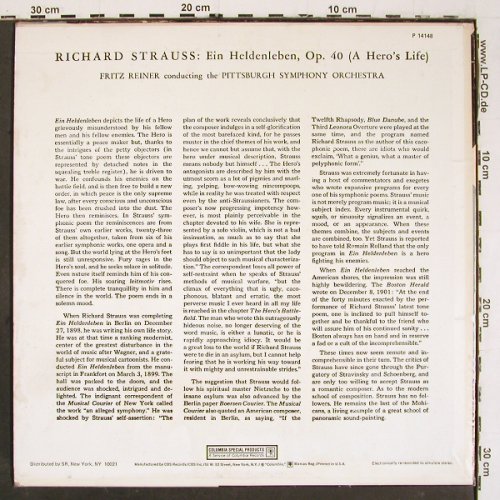Strauss,Richard: Ein Heldenleben,op.40,a hero's life, CSP-Columbia (P 14148), US, Ri Typ: LP Best.-Nr.: K1464 Preis: 6,00 Euro