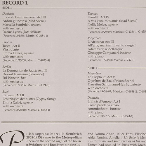 V.A.RCA / MET: 100 Singers / 100 Years, Box, RCA Red Seal (RL 85177), I, 1984 Typ: 8LP Best.-Nr.: K1474 Preis: 20,00 Euro.