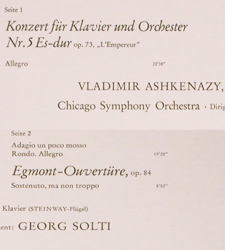 Beethoven,Ludwig van: Klavierkonzert Nr.5 Es-dur, op.73, Decca (6.41502 AZ), D, m /vg+, 1974 Typ: LP Best.-Nr.: K1475 Preis: 6,00 Euro.