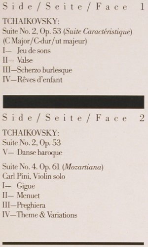 Tschaikowsky,Peter: Suite No.2 & 4, op.53. op.61, CBS Masterworks (36 702), NL, 1982 Typ: LP Best.-Nr.: K1480 Preis: 6,00 Euro