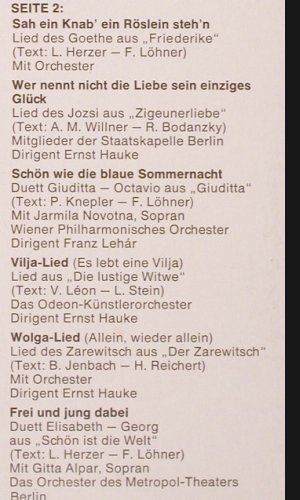 Tauber,Richard / Franz Lehar: Dokument einer Freundschaft,vg+/m-, HörZu Diskothek 10 (HZEL 77), D Typ: LP Best.-Nr.: K1488 Preis: 5,00 Euro.