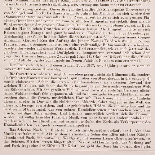 Mendelssohn Bartholdy,Felix: Ein Sommernachtstraum/Hebriden-Ouve, MMS (M-2214), m-/m- Typ: LP Best.-Nr.: K1489 Preis: 6,00 Euro.