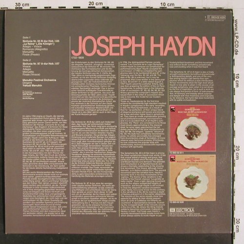 Haydn,Joseph: Sinfonien Nr.85 & 87, EMI (C 063-02 629), D, 1975 Typ: LP Best.-Nr.: K1500 Preis: 6,00 Euro.