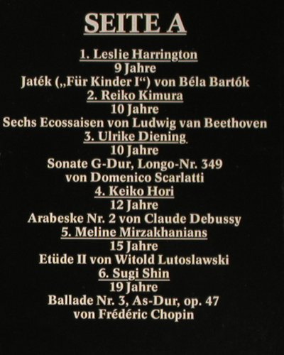 V.A.Musik machen ist besser a.H&ouml;ren: Ausz&uuml;ge a.d.49 Steinway Klavierwett, Steinway (66.23886), D, Foc, 1985 Typ: LP Best.-Nr.: K1502 Preis: 9,00 Euro.