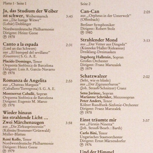 V.A.Weltstars -Festival d.Operette: Das goldene Wunschkonzert d.40Stars, RCA (VL 30421), D, Foc, 1980 Typ: 2LP Best.-Nr.: K1510 Preis: 5,00 Euro.