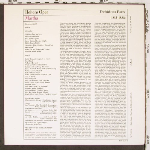 Flotow,Friedrich von: Martha, Eterna (8 20 699), DDR, 1970 Typ: LP Best.-Nr.: K1524 Preis: 7,50 Euro.